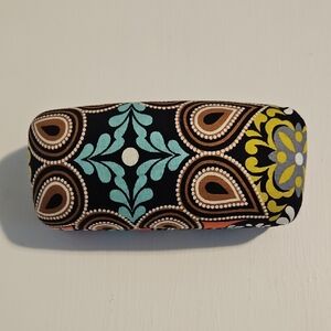 Vera Bradley Black and Blue Patterned Glasses Case